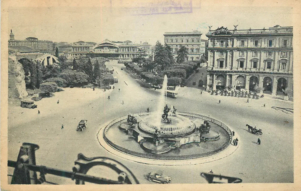Piazza Esedra — Fontana delle Naiadi — Unbekannter Verleger, Seriennummer nicht sichtbar - Vorderseite