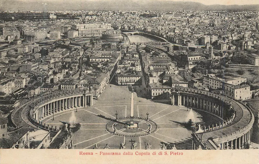 Rom – Panorama von der Kuppel von St. Peter – STP n°8 - Vorderseite