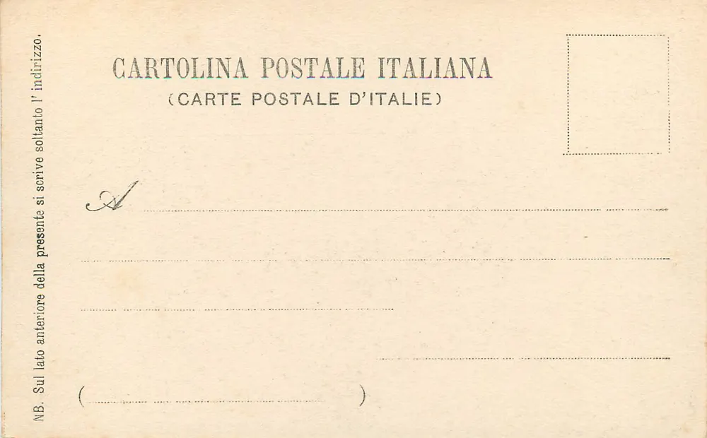 Roma - Coliseu — vista panorâmica — Ing. P. Becchini, n° 718 - Verso