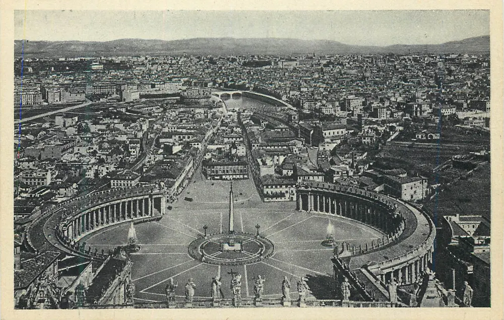 Vue de Rome — depuis la coupole de Saint-Pierre — éditeur Cecamì, n° 1933 - Recto