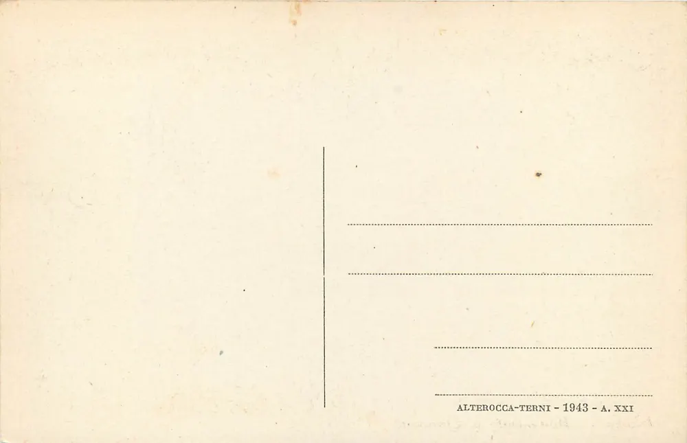 Roma - Monumento a Garibaldi — editor ALTEROCCA-TERNI, n° XXI - Verso