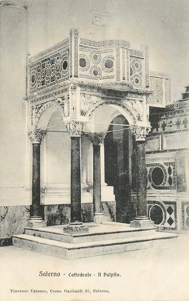 सैलेर्नो - कैथेड्रल - ले पुल्पिटो — विंसेंजो कटानियो, कोर्सो गैरिबाल्डी 97, सैलेर्नो - आगे