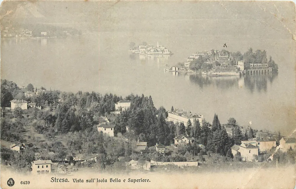 Stresa — vue sur l'Isola Bella et l'Isola Superiore — Stab. fot. Wehrli S. A., n° 6439 - Vorderseite