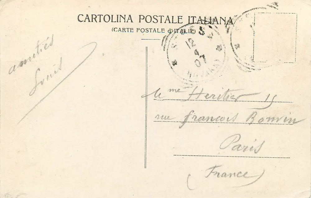 Lago Maggiore - Stresa von Collegio Rosmini — Esolus, Luigi Grisoni, Stresa, Nr. 00480 - Rückseite