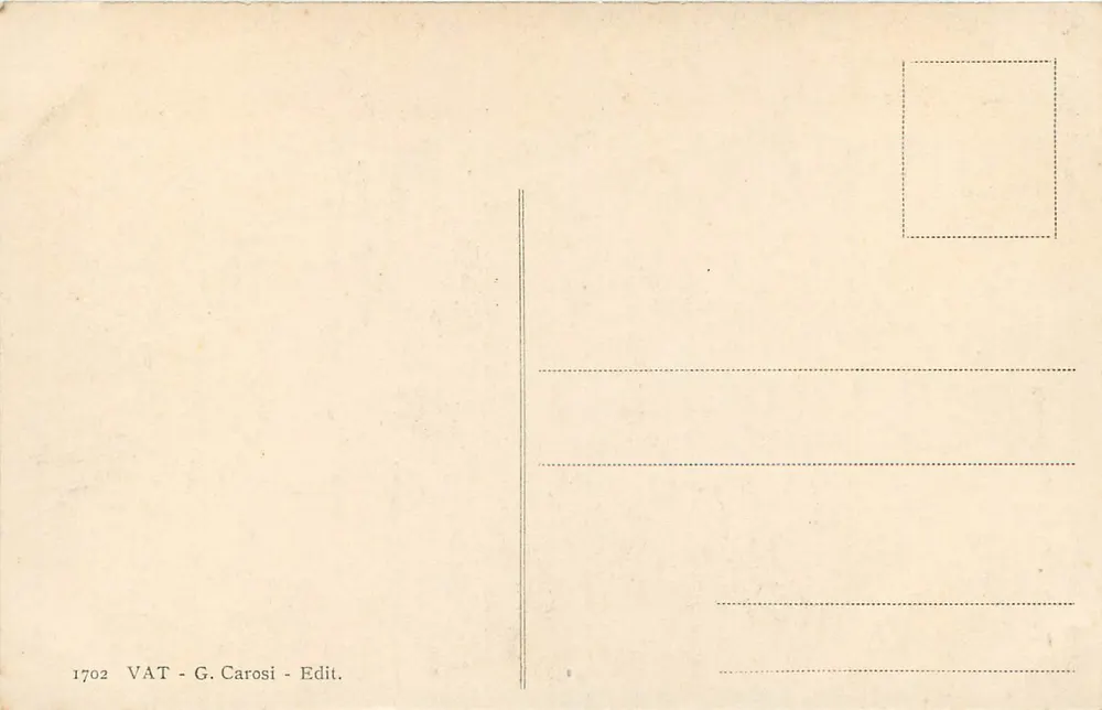 Tivoli - Ponte Gregoriano — visão do ponte e da cascata — editor G. Carosi, n° 1702 - Verso