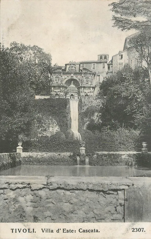 Tivoli. Villa d'Este: Wodospad — nieznany wydawca, numer serii 2307 - Awers