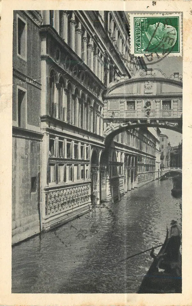 Vénétie — Ponte dei Sospiri — éditeur Rotogravure Moneta, Milan - Frente