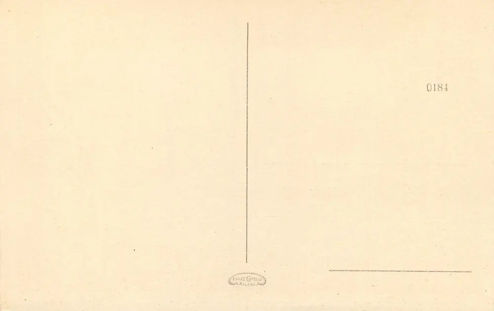 Venezia — Ponte di Rialto — Éditeur Esape Capello, Milan, n° 0184 - Verso
