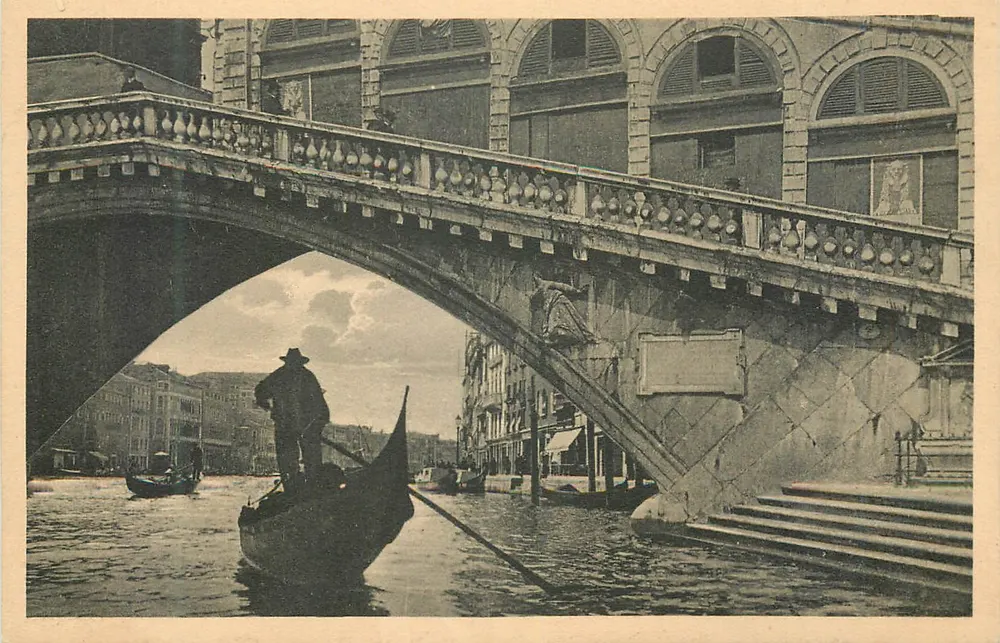 Venedig — Ponte Rialto über den Grand Canal — Martin & Mizriec, Ed. t. Venezie - Vorderseite