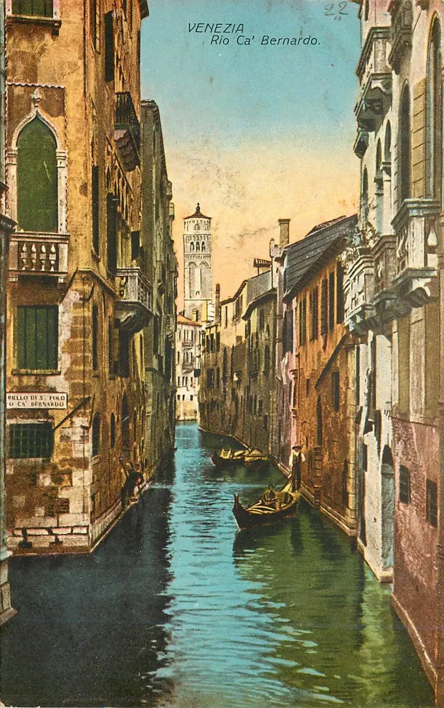 Veneza - Rio Ca' Bernardo — Editor Esare Capello, Milão - Frente