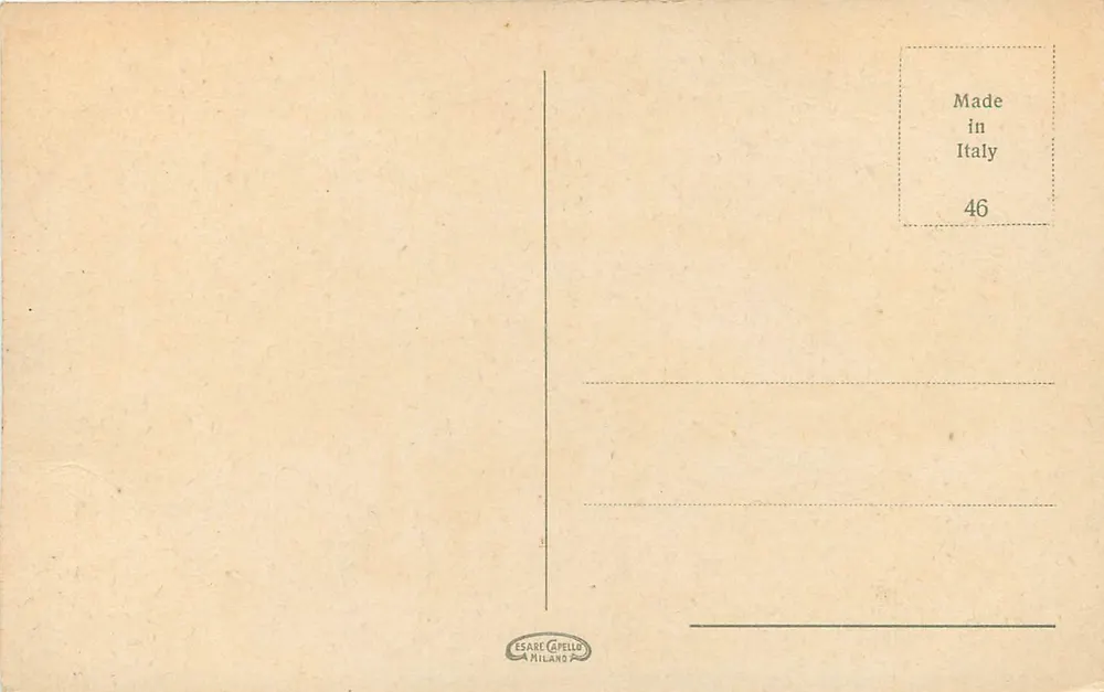 Venecia - Basílica de S. Marcos — Editor Esare Capello, Milán, n°46 - Reverso
