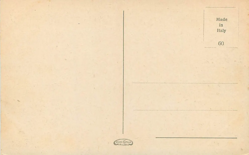 Venedig - Panorama von der Insel S. Giorgio — Esare Capello, Mailand, Nr. 60 - Rückseite