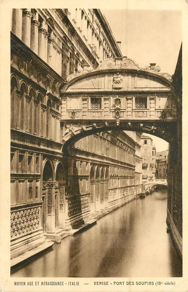 Veneza - Ponte dos Suspiros (século XVI) — Idade Média e Renascimento - Itália - Frente