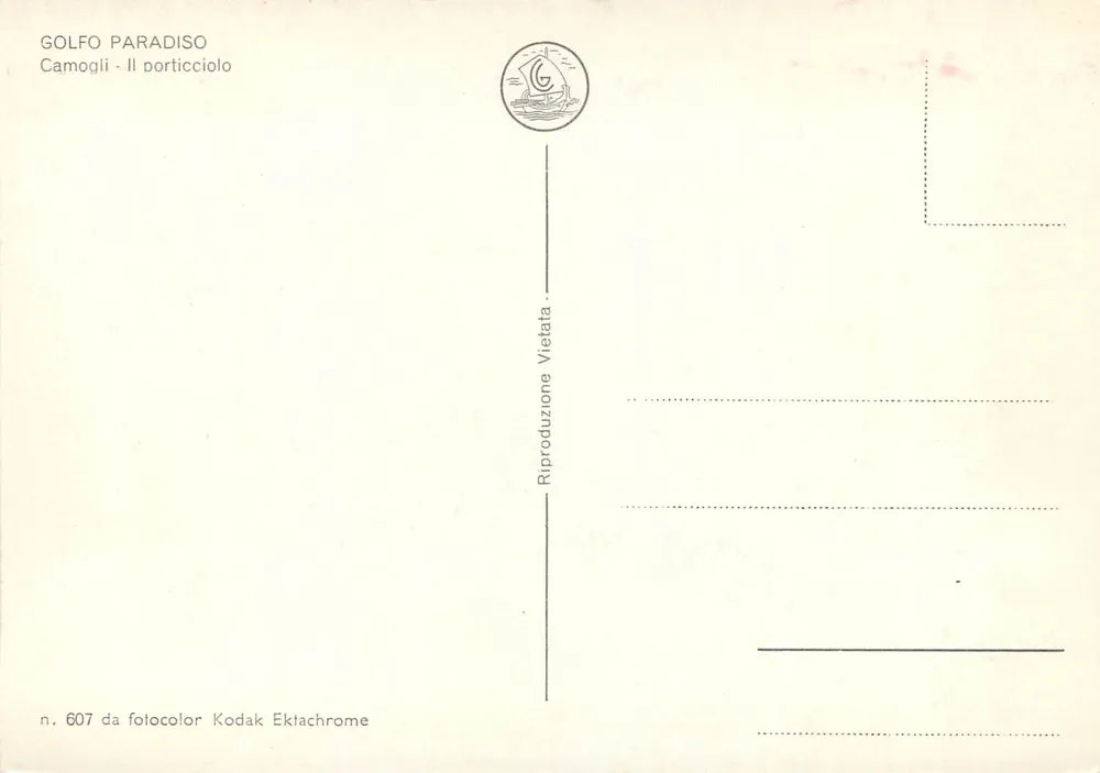 Camogli - O porticciolo — Golfo Paradiso, n° 607 - Verso
