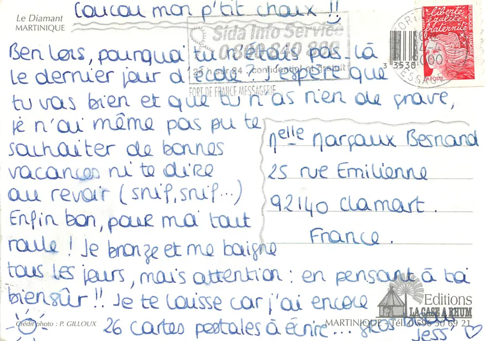 O Diamante — Martinica — Edições La Case à Rhum - Verso