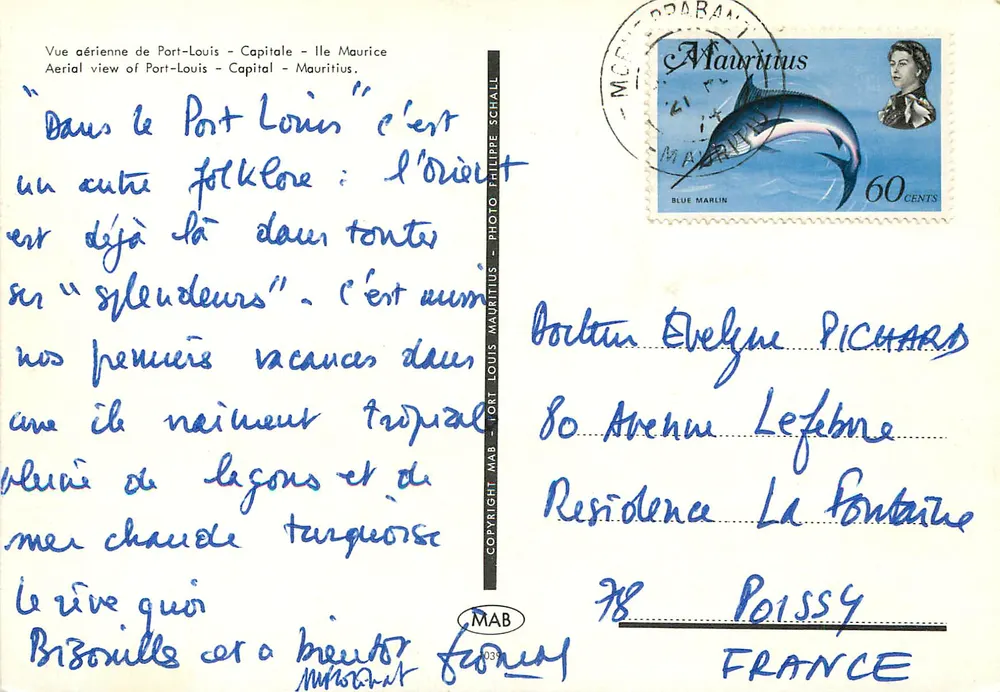 Port-Louis — vue aérienne — éditeur MAB n°039 - Verso