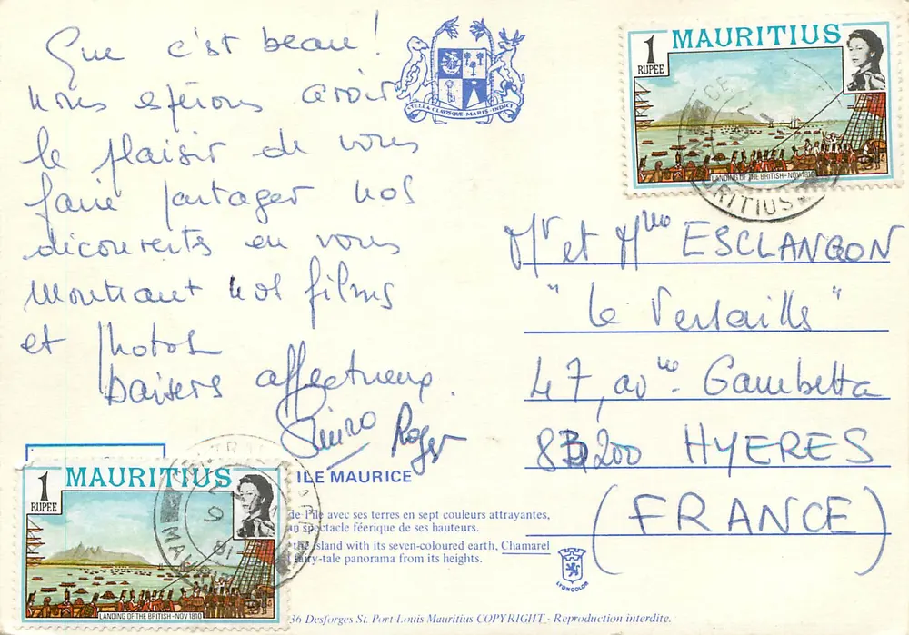Pile — terrenos em sete cores — ILE MAURICE - Verso