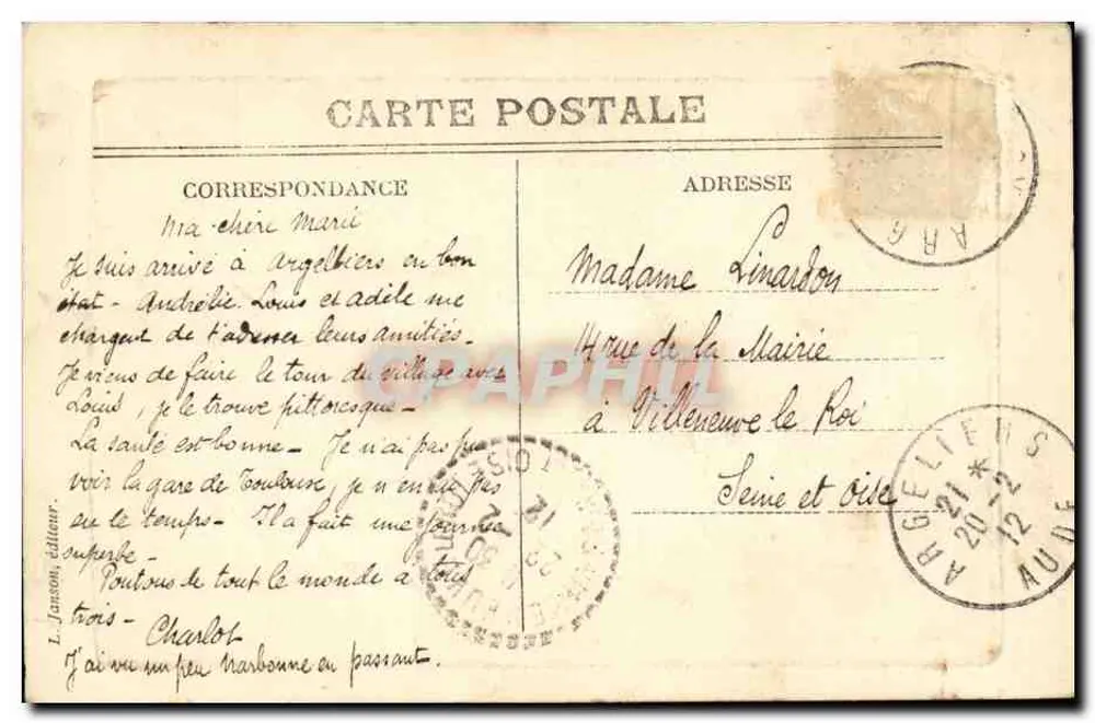 NARBONNE — Catedral de São Justo — L. Janson, editor - Verso
