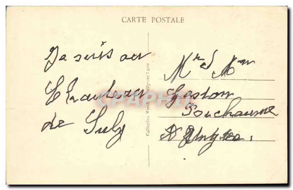 Castelo de SULLY-sur-LOIRE — Fachada Leste — editor não identificado - Verso