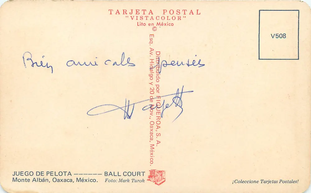 Ballspiel — Monte Albán, Oaxaca, Mexiko — POSTKARTE "VISTACOLOR" V508 - Rückseite