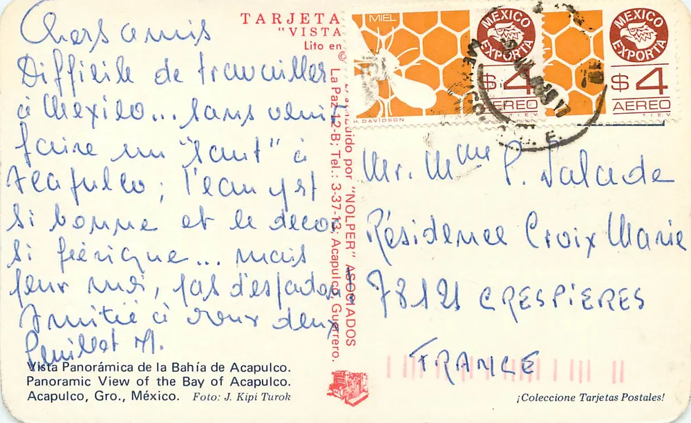 Acapulco — Panoramablick auf die Bucht — Verlag NOLPER ASOCIADOS - Rückseite