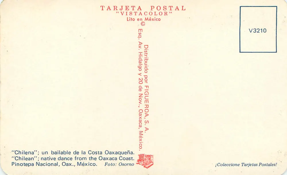 Tanz 'Chilena' — Oaxaca, Mexiko — Figueroa, S.A. - Rückseite