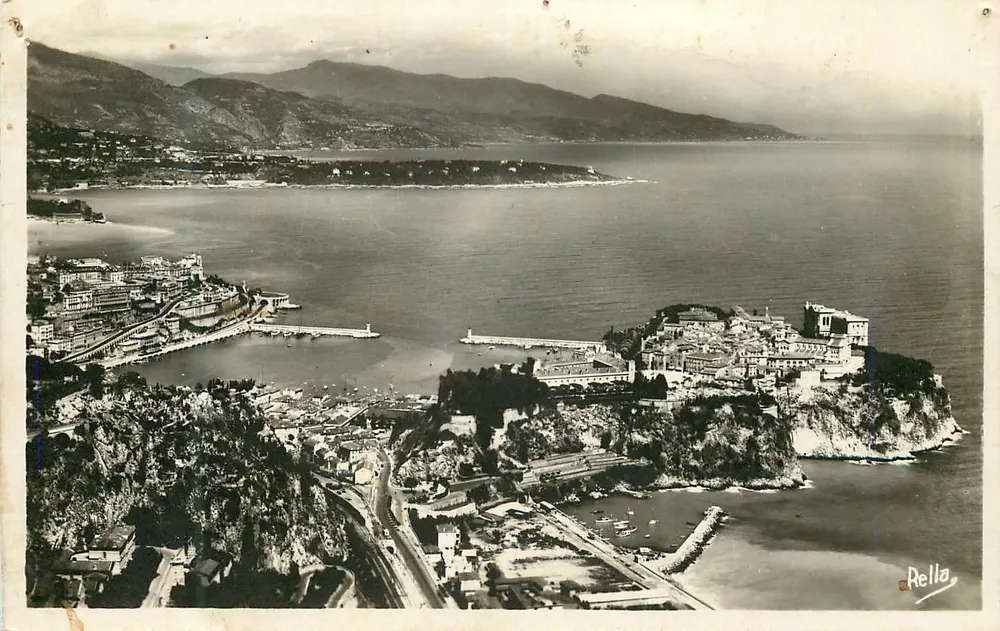 Monte-Carlo und der Rocher von Monaco — Luftaufnahme — Verleger Rella, n° 850 - Vorderseite