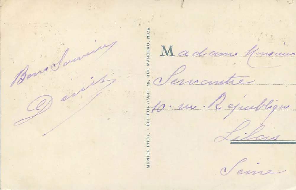 Monte-Carlo — O Casino. RM — Fotografia de Munier, Nice, n°329 - Verso
