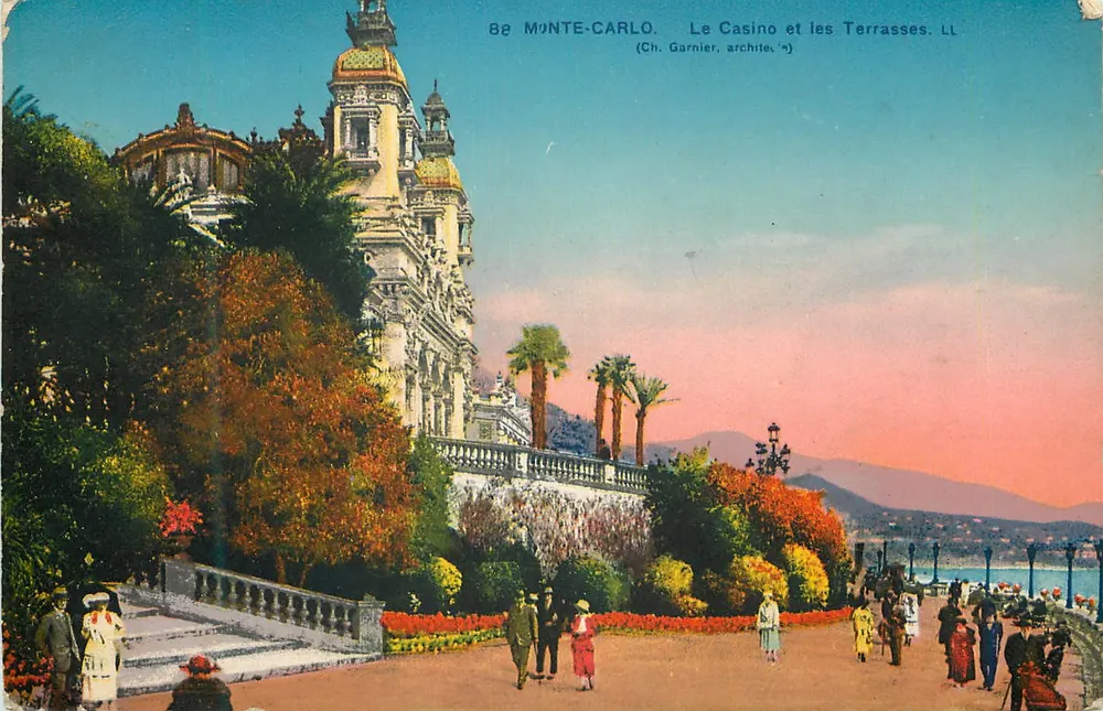Monte-Carlo — Das Casino und die Terrassen — LL (Ch. Garnier, Architekt) - Vorderseite