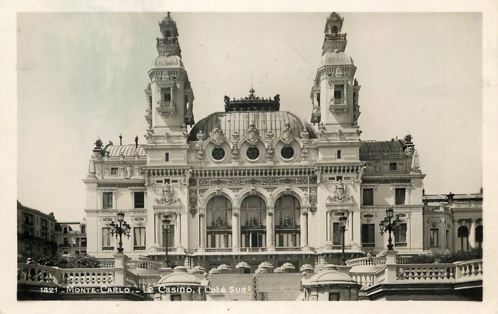 Monte-Carlo — O Casino (Lado Sul) — Edições « La Cigogne » n°1421 - Frente