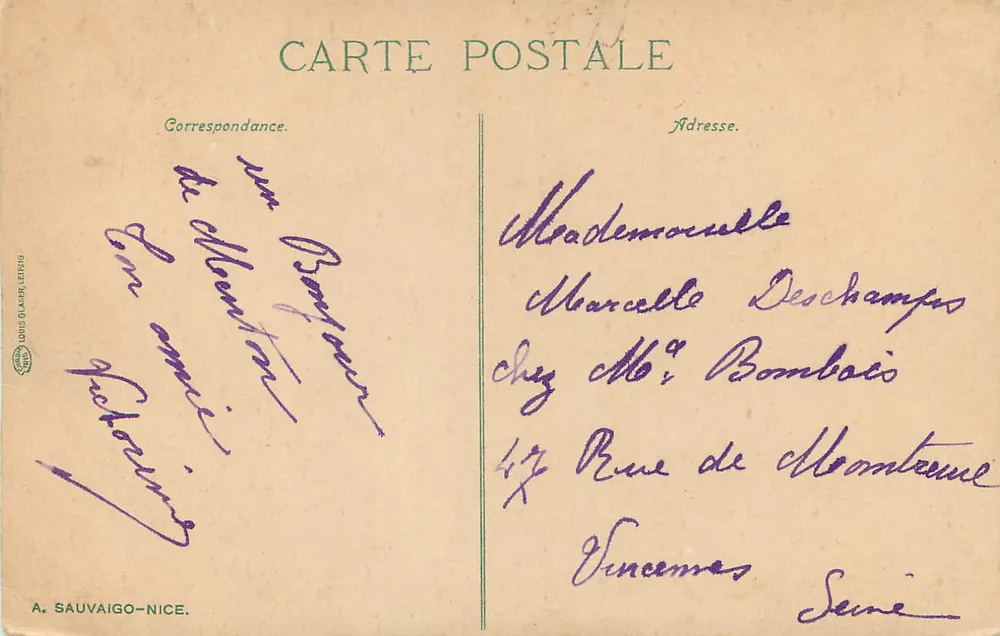 Monte Carlo — Das Casino und das Hôtel de Paris — ND. Foto. - Rückseite
