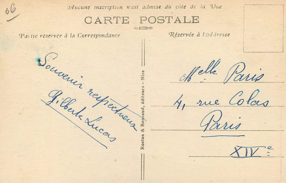 Monaco — Vista geral do Rocher — Rostan & Repaund, editores Nice - Verso