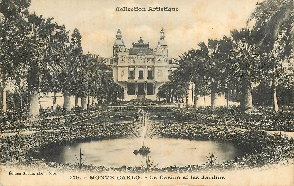 Monte-Carlo — Das Casino und die Gärten — Gilettta-Ausgabe, Foto., Nizza, Nr. 719 - Vorderseite