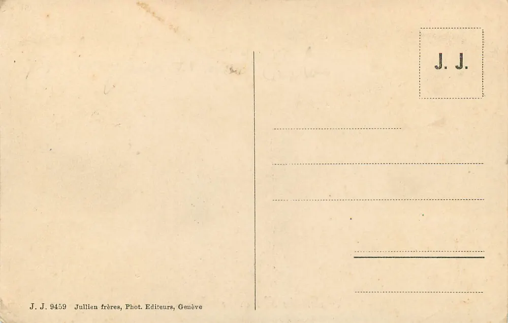 मोनाको के प्रिंस का पैलेस — J. J. 9459 — जुलियन भाइयों, फोटो. एडिटर्स, जेनेवा - पीछे