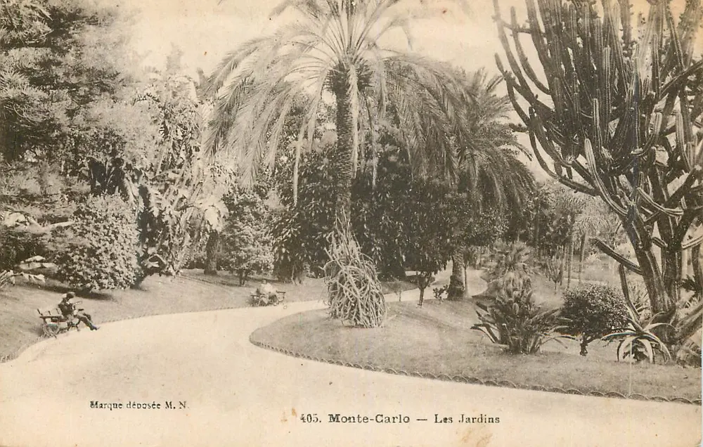 Monte-Carlo — Os Jardins — Marca registrada M. N. n° 405 - Frente