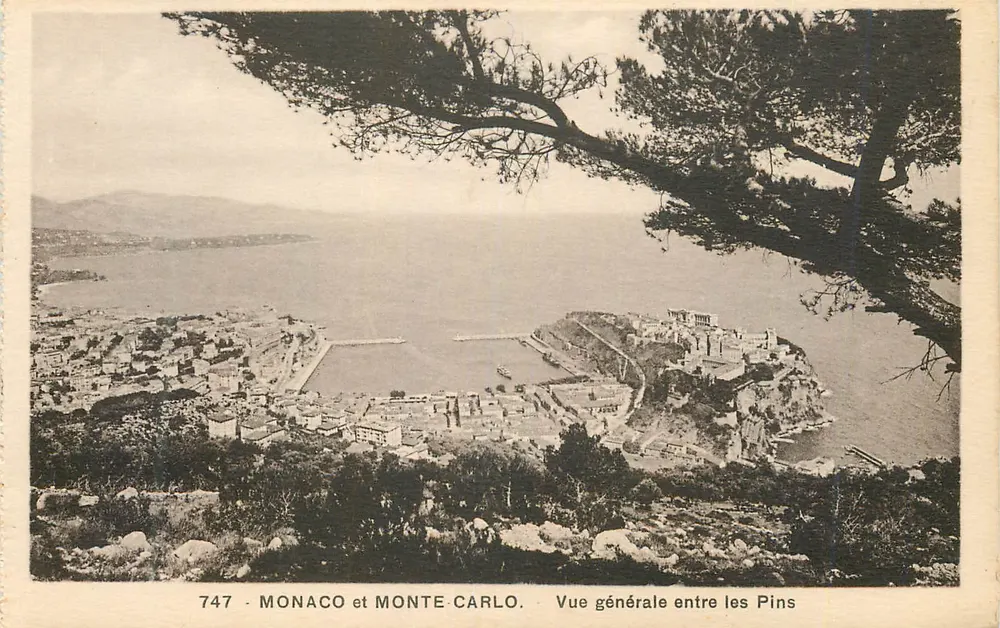 Monaco und Monte-Carlo — Allgemeine Ansicht zwischen den Pinien — L. Gilletta et Cie, Nice - Vorderseite