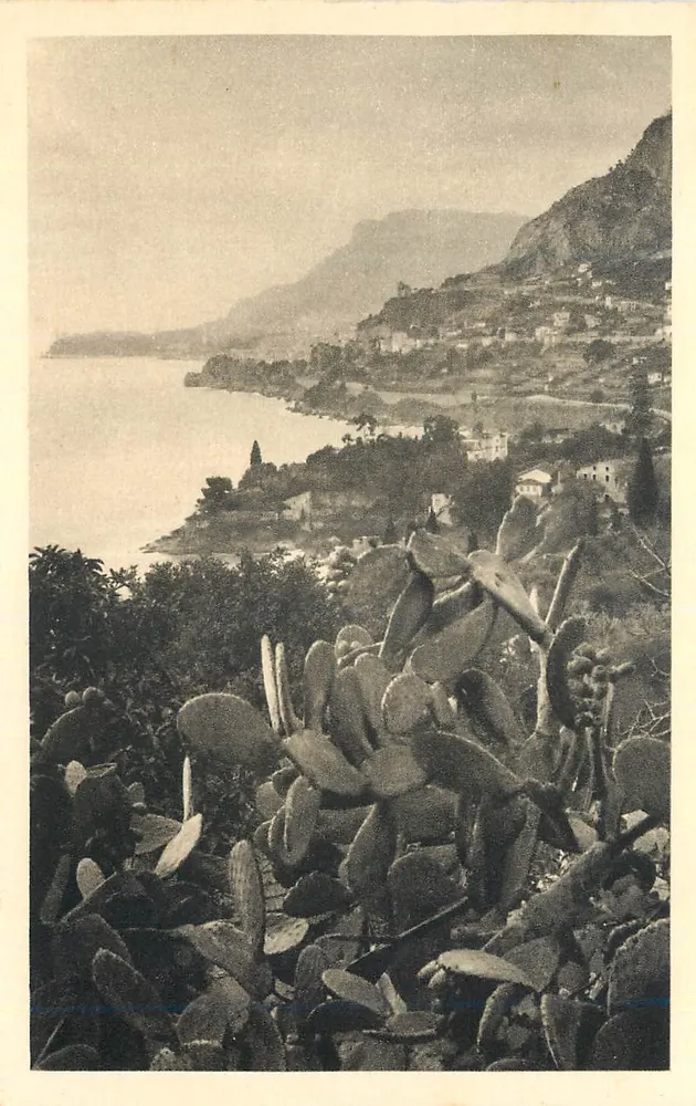 Costa de Mônaco em Cabbé-Roquebrune — Coleção « A Costa da Azur » — Braun & Cie, Imp. Edit. Mulhouse-Dornach - Frente