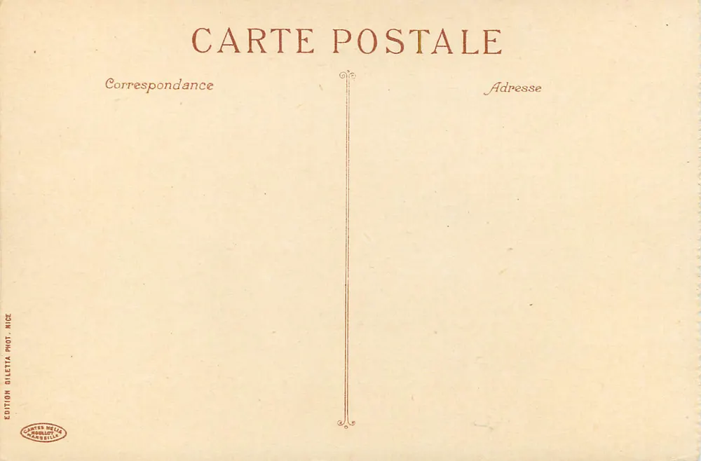 Monaco — Vue générale de la Principauté — Édition Giletta, Nice - Verso