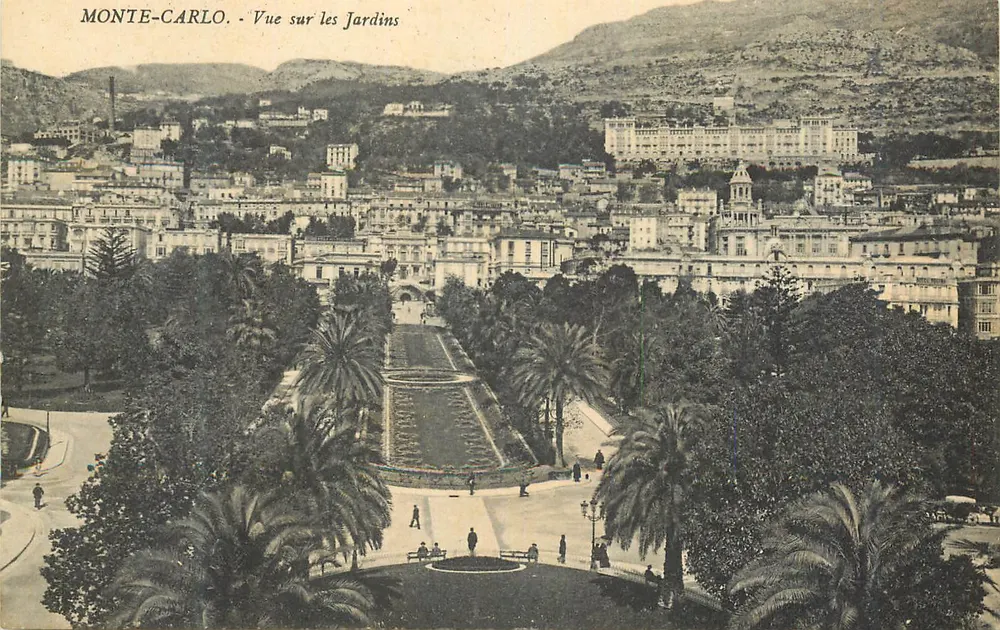 Monte-Carlo - Vista sobre los Jardines - Anverso