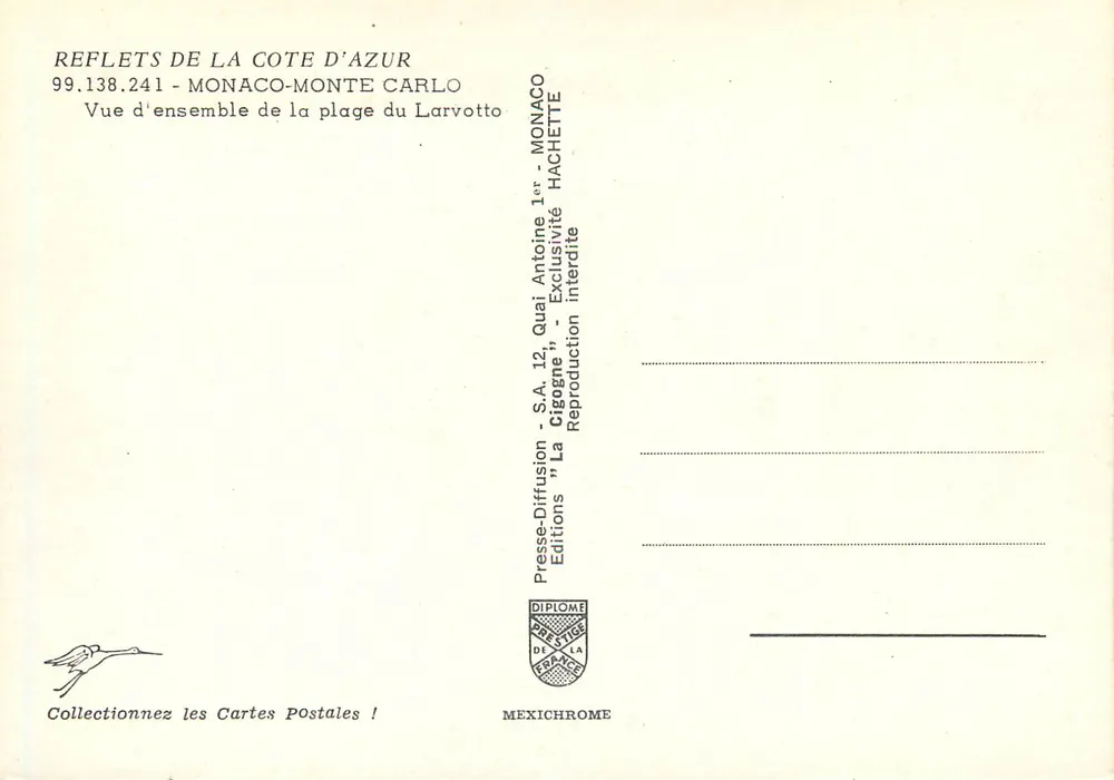 Strand von Monaco - Larvotto — Übersicht — IRIS - Rückseite