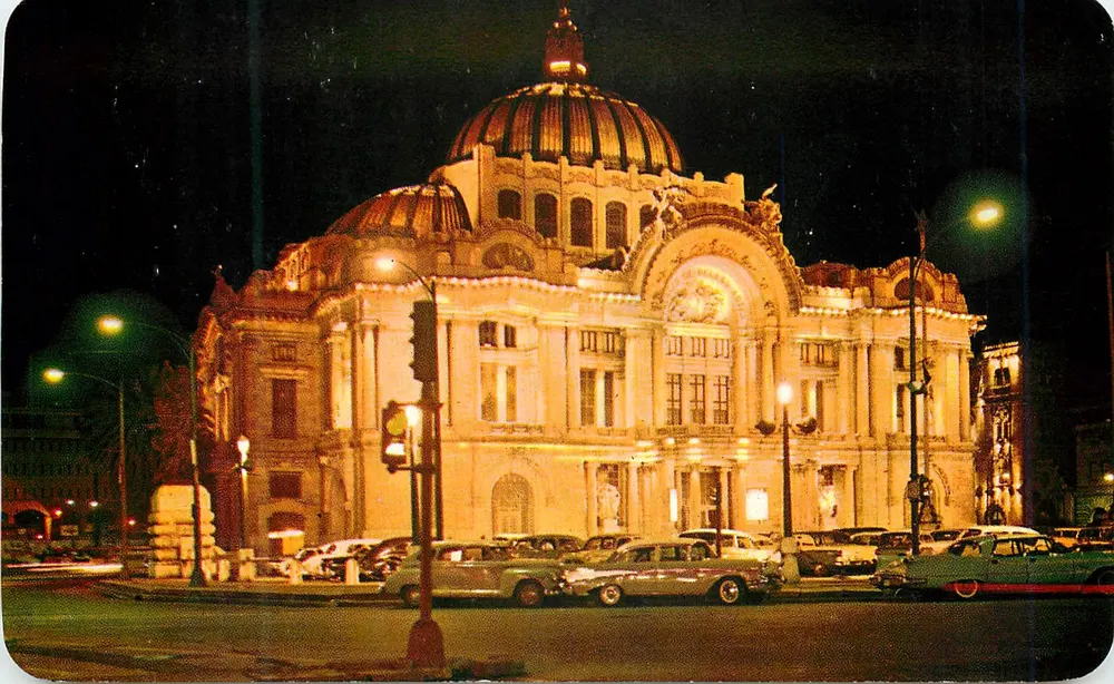 Palacio de las Bellas Artes — Nachtsicht — AMEX ASOCIADOS, S.A. n° V251 - Vorderseite