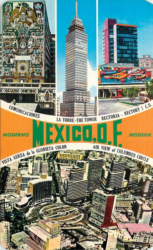 México, D.F. — vista aérea da Glorieta Colon e edifícios modernos — AMMEX ASOCIADOS - Frente