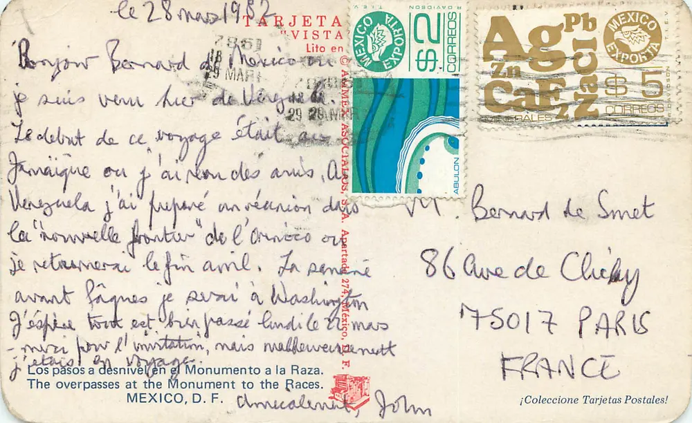 Monumento a la Raza — Mexico D.F. — éditeur AIMEX ASOCIADOS, S.A. - Verso