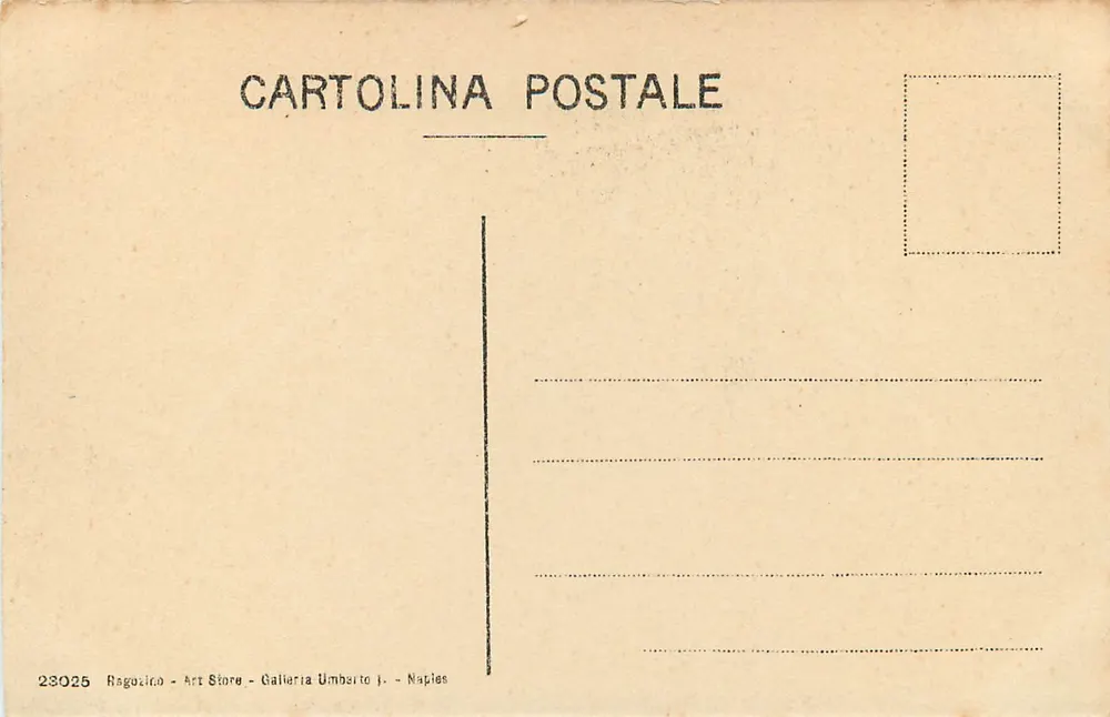 NAPOLI - Fontana di Gian Domenico d'Auria — editor Raguzico, série 23025 - Verso