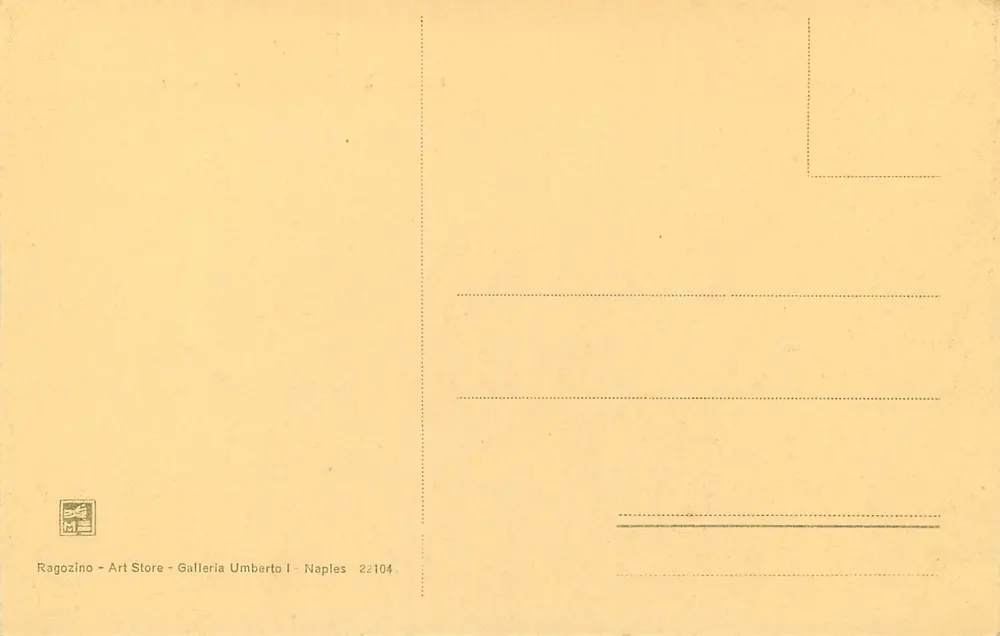 Neapel - Portici S. Francesco di Paola — Verleger Ragozino, Nr. 22104 - Rückseite