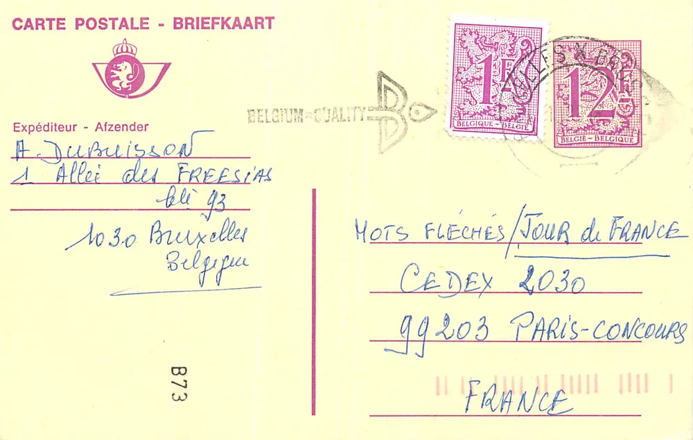 Hotel Fléchés — Nostalgie — België-Quality B73 - Voorkant