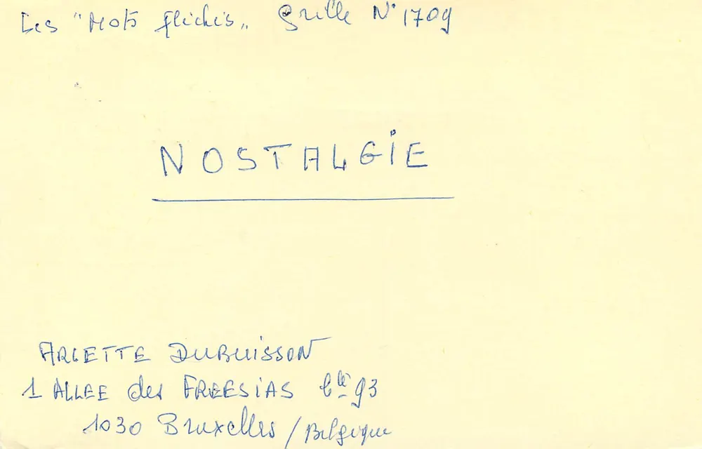 Hotel Fléchés — Nostalgie — België-Quality B73 - Achterkant