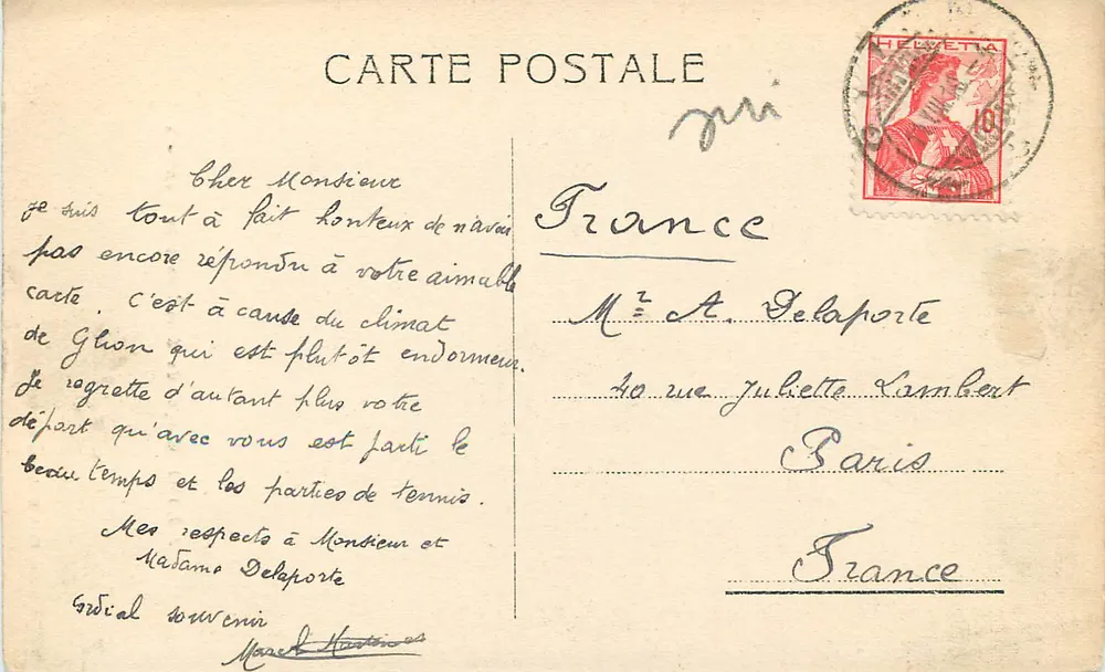 Gorges de Chaudron perto de Montreux — J. J. 1312 — Jullien frères, Fotógrafo, Editor, Genebra - Verso