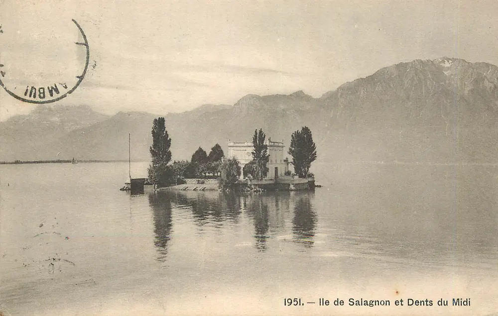 Ilha de Salagnon e Dentes do Meio — 1951 — Phototypie Co., Neuchâtel - Frente