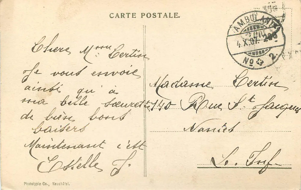 Ilha de Salagnon e Dentes do Meio — 1951 — Phototypie Co., Neuchâtel - Verso